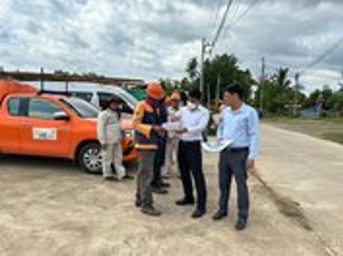 ลงพื้นที่จัดระเบียบสายสื่อสารที่ไม่เป็นระเบียบ จังหวัดราชบุรี
