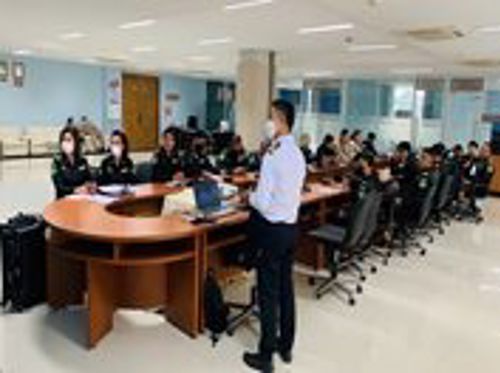 ปฏิบัติหน้าที่วิทยากรในการบรรยายให้ความรู้ที่เกี่ยวกับการใช้วิทยุสื่อสารที่ถูกต้องฯ จังหวัดสมุทรปราการ