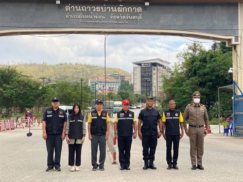 เข้าร่วมสังเกตการณ์ตรวจสอบการตั้งเสาโทรศัพท์และลากสายสัญญาณอินเทอร์เน็ตข้ามแดนโดยไม่ได้รับอนุญาต และบูรณาการร่วมกันในพื้นที่จังหวัดจันทบุรี และจังหวัดตราด
