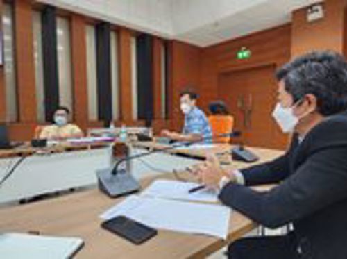เข้าประชุมร่วมกับการไฟฟ้านครหลวงเขตบางบัวทอง ชี้แจงการตรวจประเมินงานจัดระเบียบสายสื่อสารงานแผนปี 2565 จังหวัดนนทบุรี