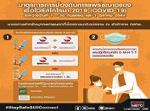 มาตรการป้องกันการแพร่ระบาดของเชื้อไวรัสโคโรนา 2019 (COVID-19) ระหว่างวันที่ 1-30 กันยายน และ 1 ตุลาคม 2564