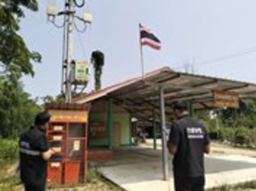 ลงพื้นที่ดำเนินการตรวจสอบ การดำเนินโครงการจัดให้มีสัญญาณโทรศัพท์เคลื่อนที่และบริการอินเทอร์เน็ตความเร็วสูงฯ จังหวัดเพชรบุรี