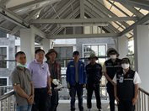 เข้าร่วมการจัดระเบียบสายสื่อสารบริเวณหน้าสะพานลอยฯ จังหวัดสมุทรปราการ