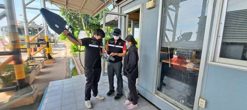 เรื่อง ดำเนินการตรวจสอบการรบกวนระบบค้นหาแหล่งกำเนิดสัญญาณรบกวนของสถานีตรวจสอบน้ำหนักจังหวัดสมุทรสาคร